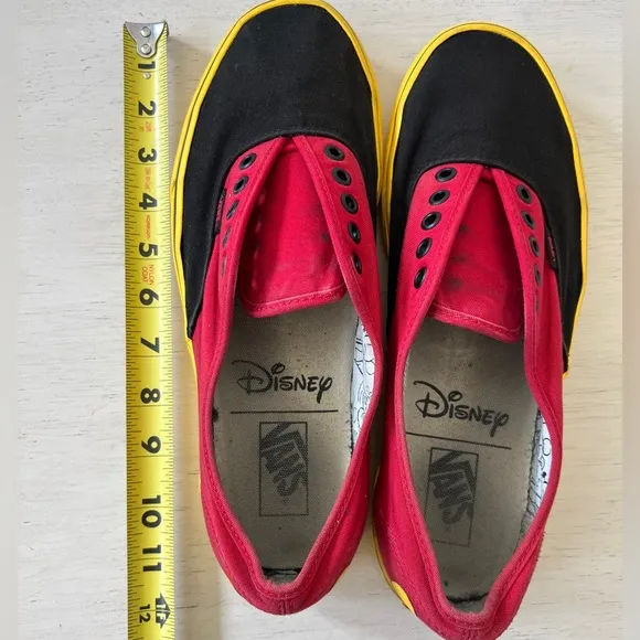 Vans x Disney Vintage Style Mickey Mouse Sneakers Unisex Size 11 Men Women 12.5