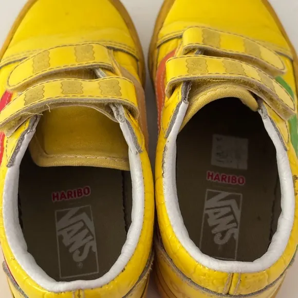 Vans x Haribo rare gummy bear yellow Velcro sneakers sz 12