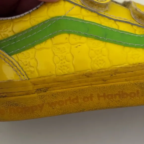 Vans x Haribo rare gummy bear yellow Velcro sneakers sz 12