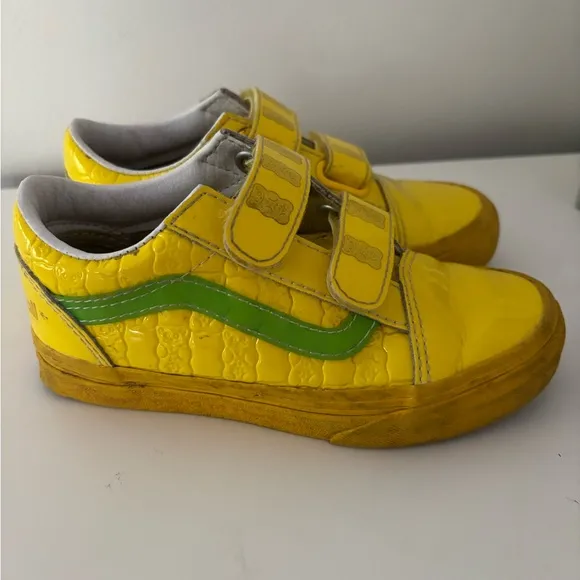 Vans x Haribo rare gummy bear yellow Velcro sneakers sz 12