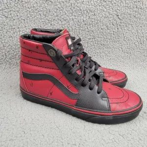 Vans X Marvel SK8 Hi Deadpool Sneakers Unisex M7.5 W9 Black Red Limited Edition