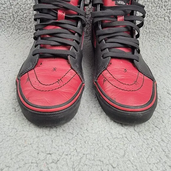Vans X Marvel SK8 Hi Deadpool Sneakers Unisex M7.5 W9 Black Red Limited Edition
