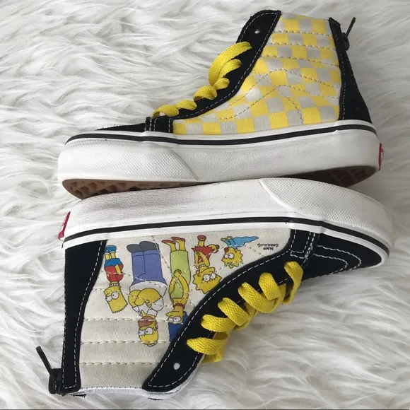 Vans x The Simpsons Kids Sk8-Hi Zip- Limited Edition Size 11
