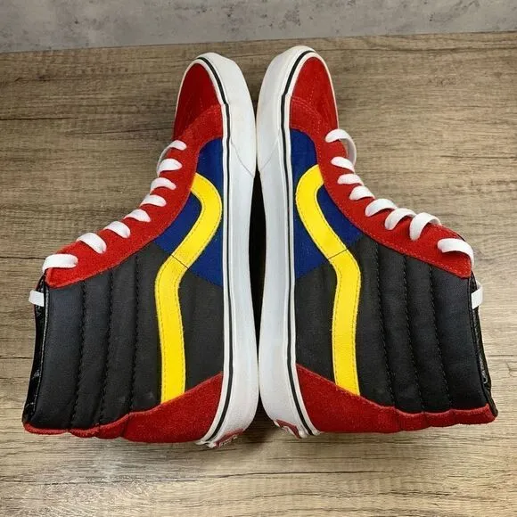 Vans Unisex~SK8-Hi~Rally Chilipepper Colorblock Sneakers-Size 9.5 M/11 W