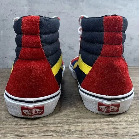 Vans Unisex~SK8-Hi~Rally Chilipepper Colorblock Sneakers-Size 9.5 M/11 W