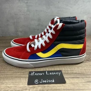 Vans Unisex~SK8-Hi~Rally Chilipepper Colorblock Sneakers-Size 9.5 M/11 W