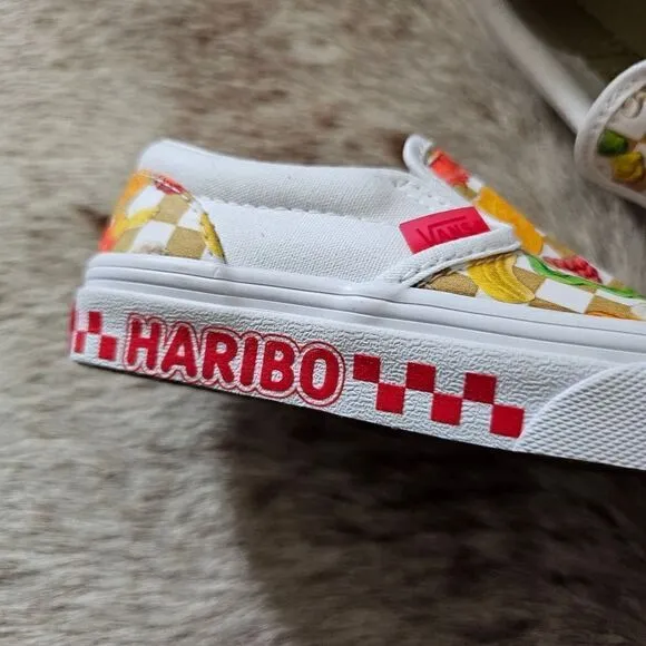 VANS x Haribo Kids Unisex Slip-On Gummy Bear Checker Print Sneaker Size 11.5 NEW