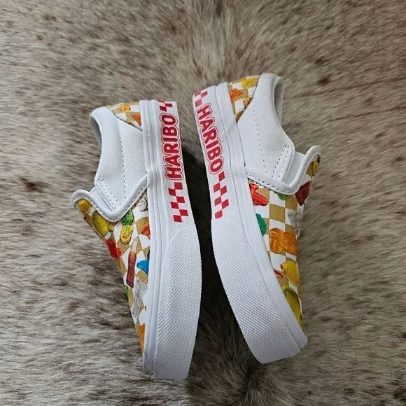 VANS x Haribo Kids Unisex Slip-On Gummy Bear Checker Print Sneaker Size 11.5 NEW
