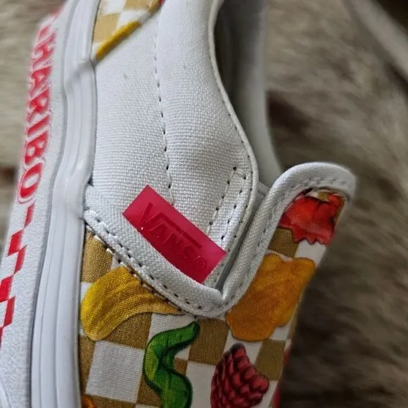 VANS x Haribo Kids Unisex Slip-On Gummy Bear Checker Print Sneaker Size 11.5 NEW