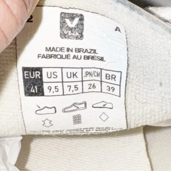 VEJA Esplar Men’s Leather Logo Sneakers White Sneakers Sz 9.5