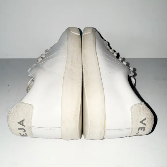 VEJA Esplar Men’s Leather Logo Sneakers White Sneakers Sz 9.5