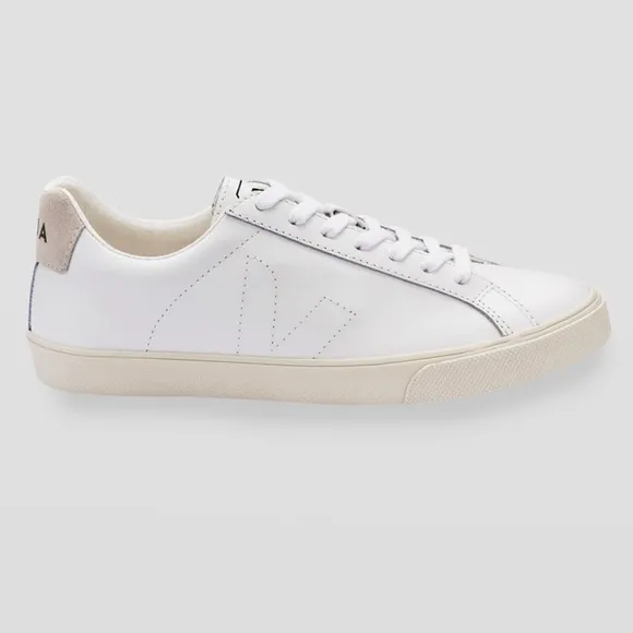 VEJA Esplar Men’s Leather Logo Sneakers White Sneakers Sz 9.5