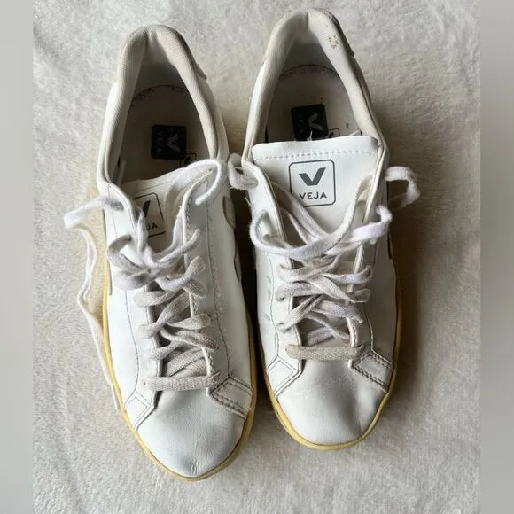 Veja - Urca Vegan Suede-Trimmed Faux Leather Sneakers - White Size 7/38 unisex
