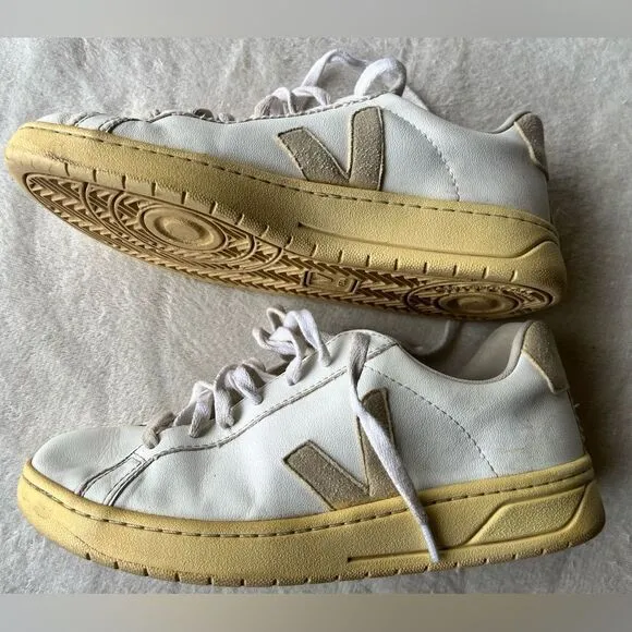 Veja - Urca Vegan Suede-Trimmed Faux Leather Sneakers - White Size 7/38 unisex