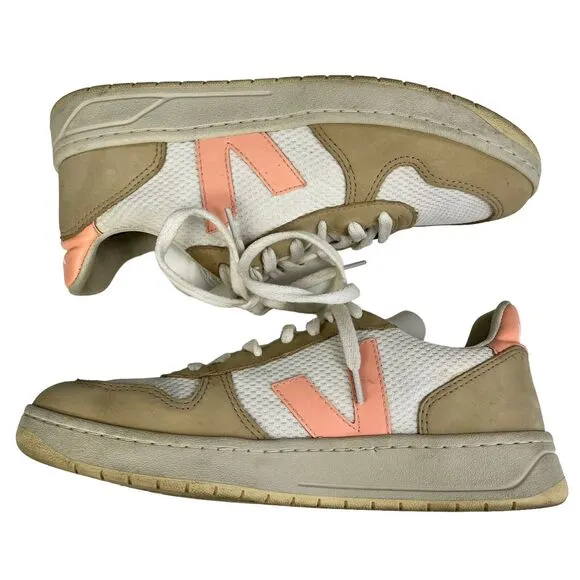 VEJA V-10 Womens White Bellini Casual Sneakers Shoes Size 9 VX0503299