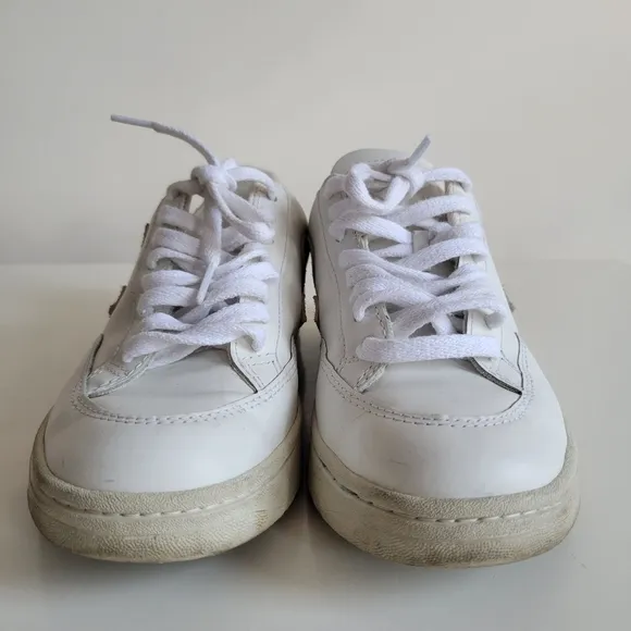 Veja Women's V-12 Leather Sneakers White &amp; Beige Sable Size 7