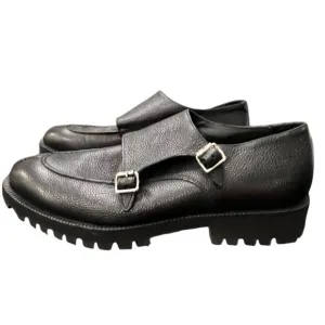 Vero Cuoio Double Monk‎ Strap Pebbled Leather Dress Shoes Mens Sz 11 Eva Light