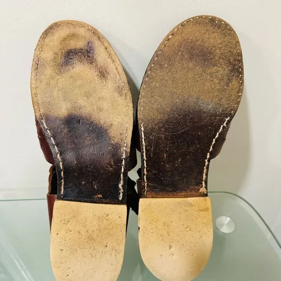 Vero Cuoio Men’s Brown Leather Sandals Super Soft , Comfort Size 8 Made In Italy