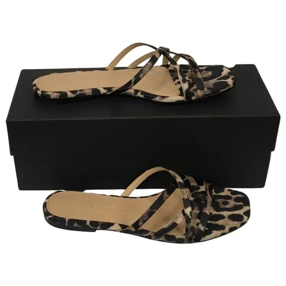Veronica Beard Women Sandals Martha Satin Leopard Color  Size 11 and 5  gi01