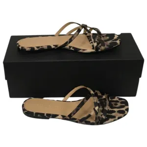 Veronica Beard Women Sandals Martha Satin Leopard Color  Size 11 and 5  gi01