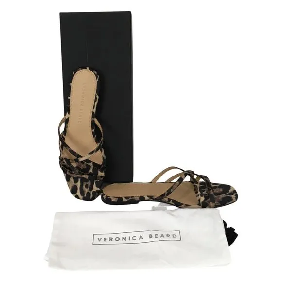 Veronica Beard Women Sandals Martha Satin Leopard Color  Size 11 and 5  gi01