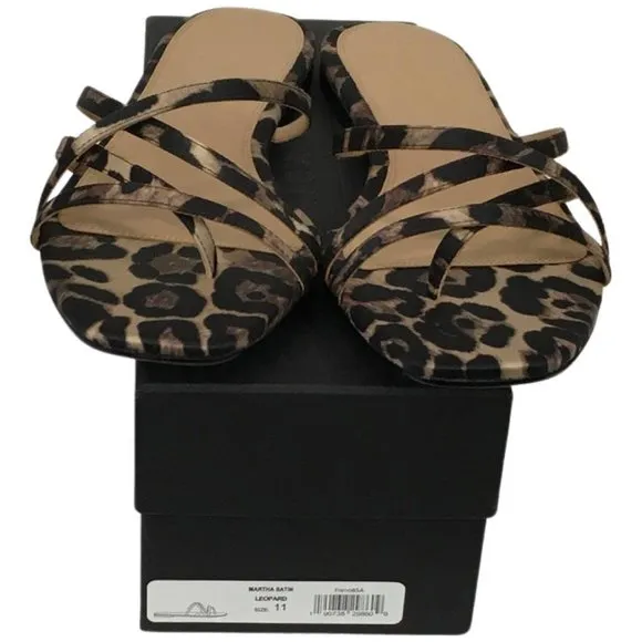 Veronica Beard Women Sandals Martha Satin Leopard Color  Size 11 and 5  gi01