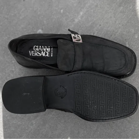 Versace Men's Black Loafers