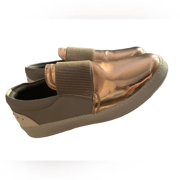 VIA SCARPA Woman’s Bronze Brazilian Slip On Sneaker Tennis Shoes Out of Stock!