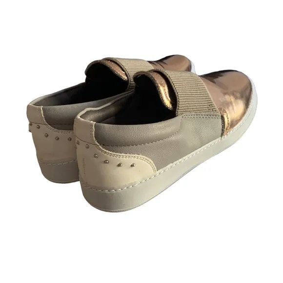 VIA SCARPA Woman’s Bronze Brazilian Slip On Sneaker Tennis Shoes Out of Stock!