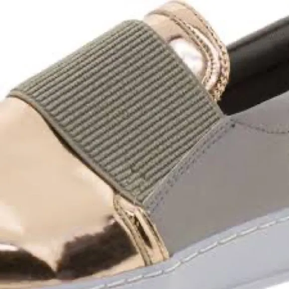 VIA SCARPA Woman’s Bronze Brazilian Slip On Sneaker Tennis Shoes Out of Stock!