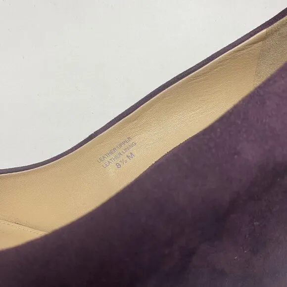VIA SPIGA Purple Suede Wedge Heels Size 8.5