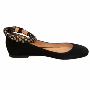 Viktor &amp; Rolf Flats Suede Shoes   Ankle Chain