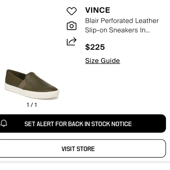 Vince Blair Leather Olive Slip-On Shoes