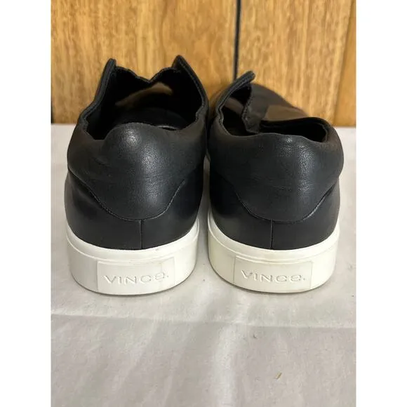 Vince Cantara Women's Leather Slip on Sneakers Shoes Running Black Size 6