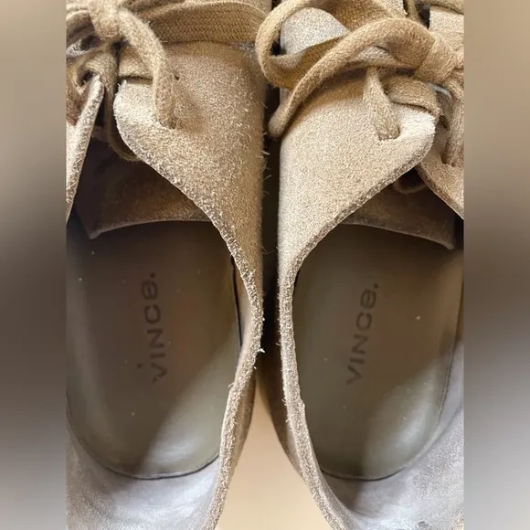Vince Men's Copeland Tan Suede Sneakers Size 8.5