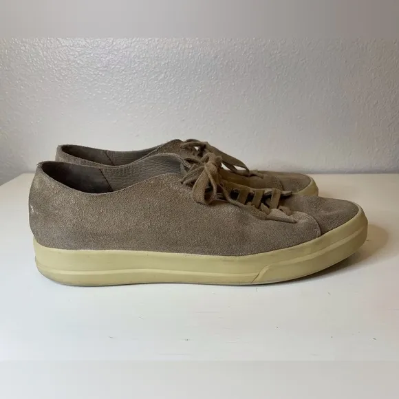 Vince Men's Copeland Tan Suede Sneakers Size 8.5