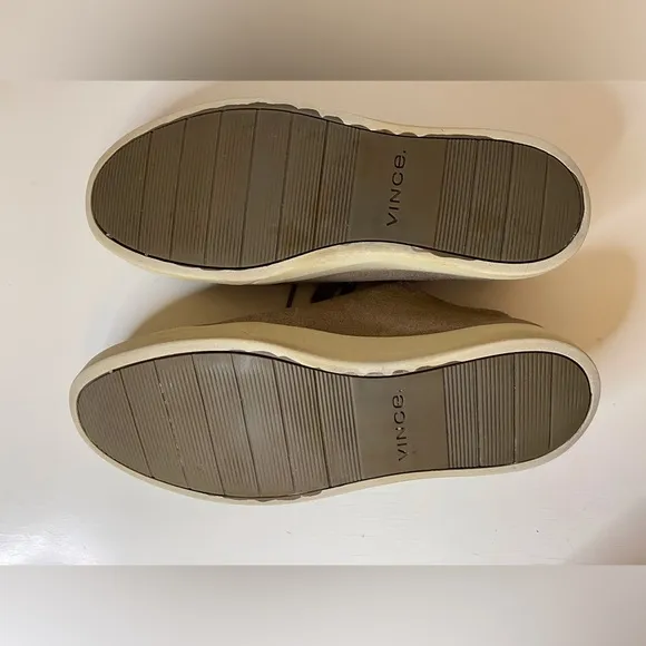 Vince Men's Copeland Tan Suede Sneakers Size 8.5