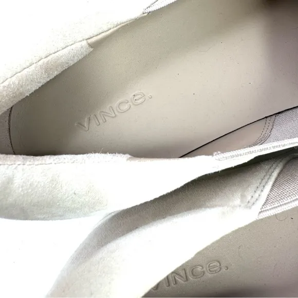 Vince Warren slip on suede platform shoes sneakers loafers light taupe size 11