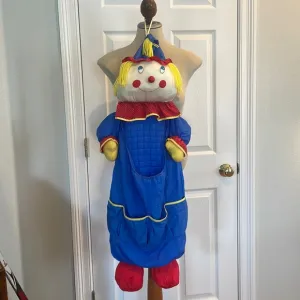Vintage 1980’a clown laundry bag organizer