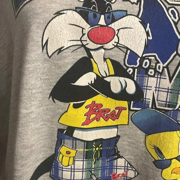 Vintage 96 Warner Bros Don’t ask me Sylvester and Tweety double sided Sweatshirt