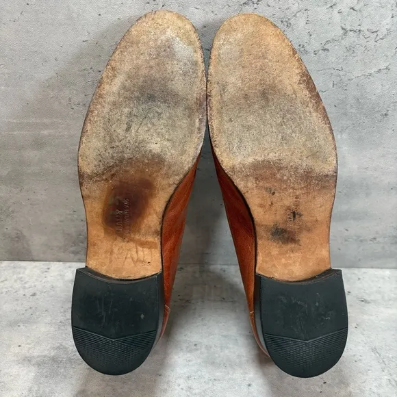 Vintage Bally Rhone Switzerland Loafers Shoes Mens 11 Brown Leather Top Designer