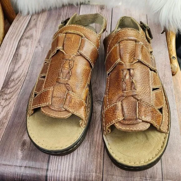 Vintage Dr Martens #8828 Brown Leather Fisherman Mens Sandals Sz 13