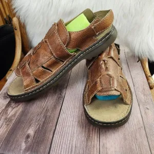 Vintage Dr Martens #8828 Brown Leather Fisherman Mens Sandals Sz 13