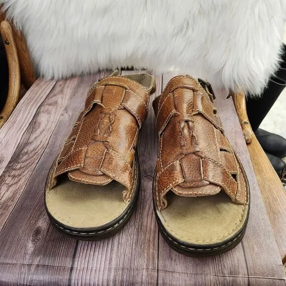 Vintage Dr Martens #8828 Brown Leather Fisherman Mens Sandals Sz 13