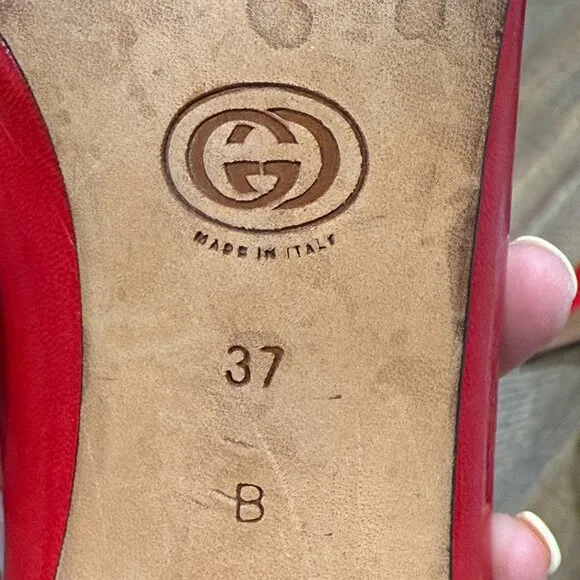 Vintage Gucci Red Heels Size 37