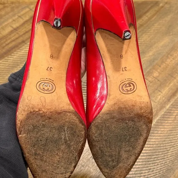 Vintage Gucci Red Heels Size 37