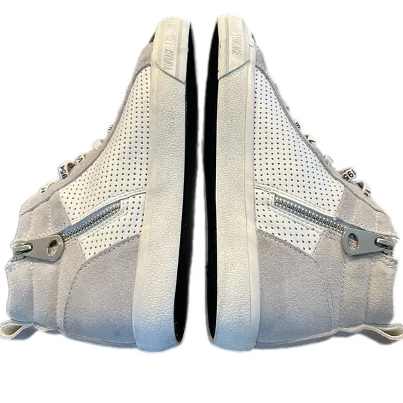 VINTAGE HAVANA Womens Lester Star Perforated High Sneakers Shoes Casual - Grey