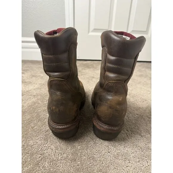 Vintage Mens Boots Chippewa 14819 Waterproof Lace to Toe Logger Work, US 8