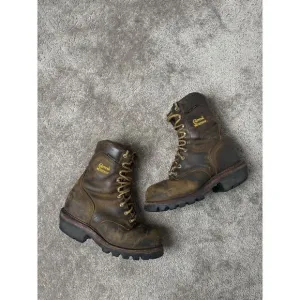 Vintage Mens Boots Chippewa 14819 Waterproof Lace to Toe Logger Work, US 8