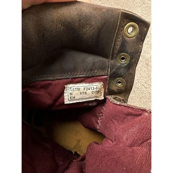 Vintage Mens Boots Chippewa 14819 Waterproof Lace to Toe Logger Work, US 8